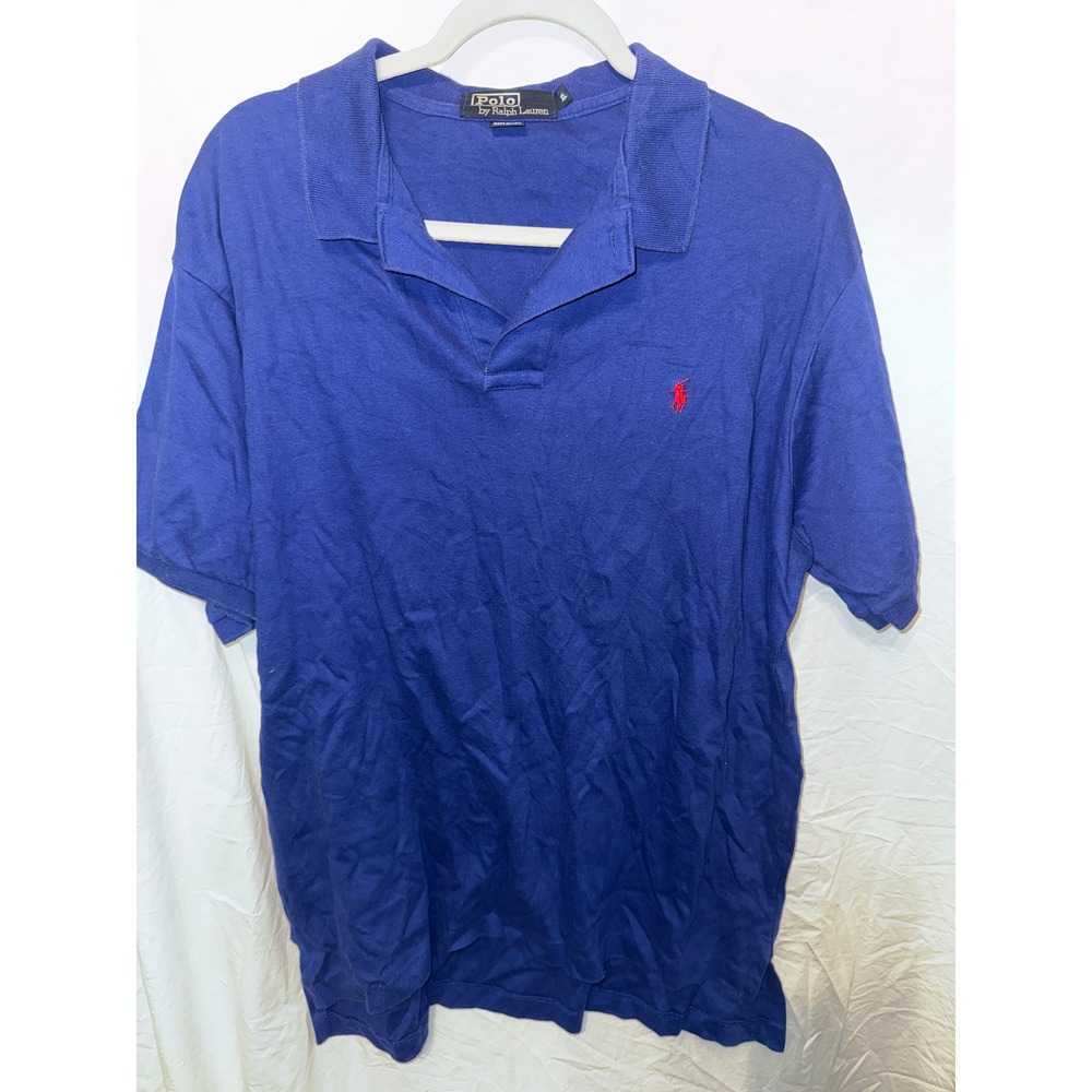 Polo Ralph Lauren Mens XL Royal Blue Short Sleeve Cotton Polo Shirt‎ Made in USA